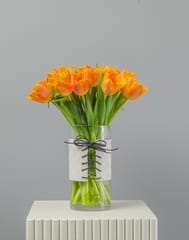 Tulip Orange Vase