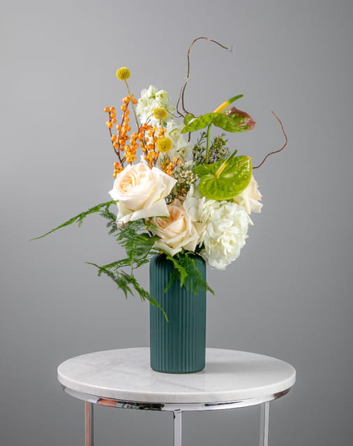 Anthurium Green Vase