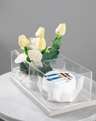 Tulip White Birthday Cake