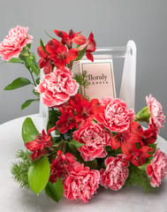 Mother's Day Red Alstroemeria Stand