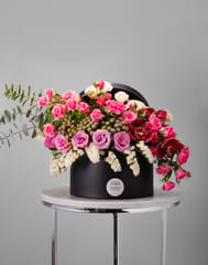Flower Gift Round Box Arrangement