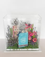 Box of Gift in Flower Garden