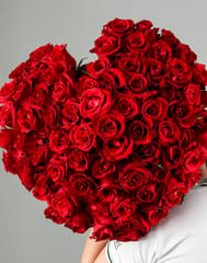 Valentine's Day Red Rose Heart Shape