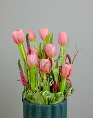 Tulip Pink Ceramic Vase