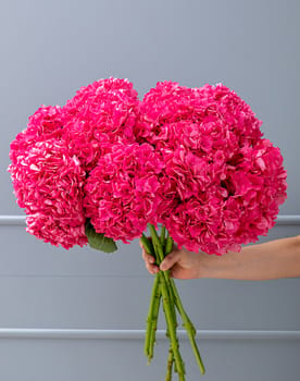 Fuschia Pink Hydrangea Bouquet