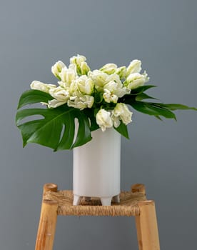Tulip White Vase