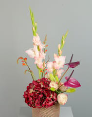 Gladiolus Pink Vase
