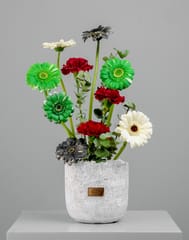 National Day White Vase Arrangement