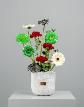 National Day White Vase Arrangement
